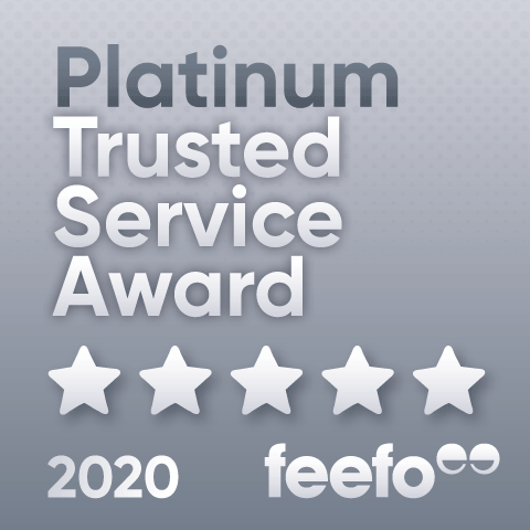 feefo platinum sevice 2020 – Gold